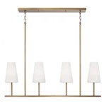 Capital Lighting Averitt 4LT Linear Chandelier, Brass/soft White 855241AD-550. Fixed Price $358.00.