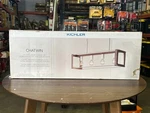 Kichler Chatwin 30.6" 4-LIGHT Brushed Nickel W/ Auburn Stained Linear Chandelier. Fixed Price $69.99.