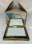 Vintage Nos Mid Century Brass & Glass Outdoor Ceiling Light Progress P7364. Fixed Price $28.00.