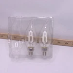 (2-PK) Feit Electric Candelabra Clear Glass Chandelier Led Light Bulb 40-WATT. Fixed Price $5.82.