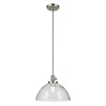 Kichler Avery Light Dome 11" Pendant, Brushed Nickel/clear - 43912NI. Fixed Price $219.97.