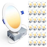 Ensenior 24 Pack 6 Inch Led Recessed Light, Dimmable, 2700K-5000K 5CCT, 1200L.... Fixed Price $300.74.