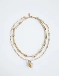 Zara Pack Of Necklaces With Ball Pendant, Golden, Pre-owned. Fixed Price $18.00.