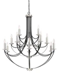 Quoizel ANA5015 Alana Light 41"W 3 Tier Candle Style - Black. Fixed Price $1079.99.