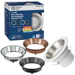 Commercial Electric 4 In. Adjustable Led Recessed Light Trim With Colors. Fixed Price $8.99.