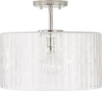 Capital 241311PN Emerson Semi Flush, 1-LIGHT 100 Watts, Polished Nickel. Fixed Price $165.00.