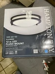Hampton Bay Flaxmere 11.8 In. Matte Black Led Flush Mount Ceiling Light. Fixed Price $20.00.