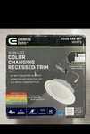 Commercial Electric 4 In. Slim Led Selectable Color Changing Recessed Trim White. Fixed Price $10.66.