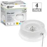 Commercial Electric 7 In. Led Spin Flush Mount Ceiling 4000K Bright White Pack. Fixed Price $85.12.