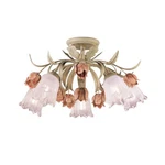 Crystorama Southport 5 Light Sage Rose Floral Semi-flush 4800-SR. Fixed Price $358.40.