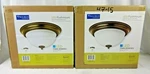 Progress Lighting Antique Bronze Flushmount Etched Swirled Glass 2 Pack. Fixed Price $59.78.