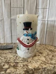 Giveu Christmas Snowman Moving Flame Led Candle With Remote. Fixed Price $20.00.