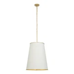 Varaluz Coco Light Foyer Pendant, Matte White/french Gold - 364F09MWFG. Fixed Price $999.00.
