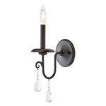 Fifth And Main Lighting La Rochelle 1-LIGHT Aged Bronze Sconce With Crystal. Fixed Price $21.75.