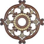 Livex Lighting 8216-64 Ceiling Medallion Palacial Bronze With Gilded Accents. Fixed Price $144.00.