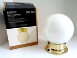 Hampton Bay Brass Flush Mt Globe Ceiling Light Fixture 385219 White Glass Shade. Fixed Price $17.95.