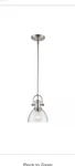 Hampton Bay Earnshaw 1-LIGHT Brush Nicklel Pendant With Seeded Glass Shade. Fixed Price $39.96.