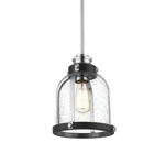 Z-lite 337MP Chrome/black Burren Single Light 8-5/8"W Mini Pendant. Fixed Price $94.80.