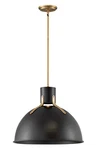 Satin Black Led Pendant From The Argo Collection. Fixed Price $619.00.