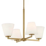 Designers Fountain D255M-4CH Palmyra Light 24"W Chandelier Gold. Fixed Price $166.63.