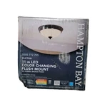 New! Hampton Bay Clifton 11 In. Oil Rubbed Bronze Selectable Led Flush Mount. Fixed Price $31.58.