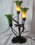Vintage Dale Tiffany Lily Or Tulip Lamp Dragonfly *connoisseur Collection* 21". Fixed Price $169.99.
