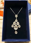 Swarovski Crystal Sensation Chandelier Pear Cut Stones Pendant Necklace 1156253. Fixed Price $97.99.
