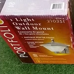 Portfolio Outdoor Exterior Light Wall Mount Pewter Finish Glass Globe Set Of 6. Fixed Price $142.77.