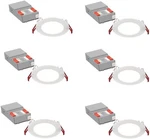 Led Recessed Lights 4 Inch Wafer Downlight 6 Pack Matte White Juno Adjustable. Fixed Price $154.99.