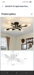 Zglaojt 6-LIGHTS Semi Flush Mount Ceiling Fixture, Black Industrial. Fixed Price $39.99.