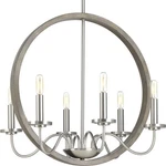 Progress Lighting P400081 Nickel Fontayne 6-LIGHT 22"W Chandelier. Fixed Price $439.99.