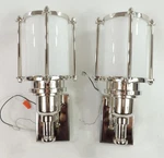 Thomas O'brien Visual Comfort Nautical Sconces Polished Nickel Light Fixture Set. Fixed Price $249.99.
