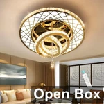 Haixiang MMQ3831 - 24" Led, Dimmable Crystal Ceiling Chandelier, Gold. Fixed Price $115.03.