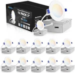 Volisun 12 Pack 3 Inch Recessed Lighting 5CCT Led Junction Box 2700K-5000K. Fixed Price $96.98.