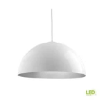 Dome 16IN. 29-WATT White Integrated Led Modern Kitchen Pendant Light By Progress. Fixed Price $219.00.