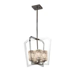 Justice Design Veneto Luce Aria 4LT Chandelier, Chrome GLA-8014-16-CLRT-CROM. Fixed Price $524.99.