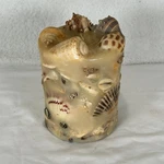 Sand Creations Vintage Seashell Pillar Candle Fort Myers Beach Florida. Fixed Price $26.16.