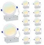 12 24 Pack 6" Inch Ultra Thin Led Recessed Ceiling Lights With Junction Box. Fixed Price $37.99.