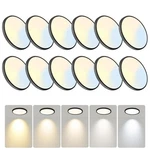 Wkoncldy 7.5INCH Led Ceiling Lights, Colors Selectable 7.5IN-12PACK, Black. Fixed Price $161.83.