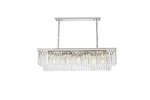 Elegant Lighting 1202D50/RC Sydney 50"W Crystal Linear - Nickel. Fixed Price $2550.00.