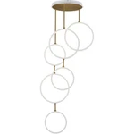 ET2 Contemporary Lighting E24325-WTGLD Hoopla Pendant White And Gold. Fixed Price $1768.00.