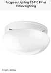 Progress Lighting, Fitted 2 Wide Flush Mount Bowl Ceiling Fixture P3410-30. Fixed Price $32.99.