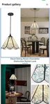 Floral Handcrafted Glass Pendant Light Fixture Lamp With Artisanal.... Fixed Price $38.85.