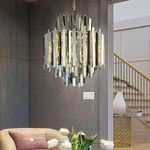 Aloadecor 9-LIGHT Gold Chandelier With Smoke Crystal Accents Industrial Fixture. Fixed Price $399.00.