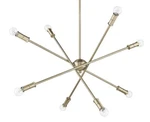 Modern 8 Light Chandelier Antique Brass Sputnik 26" Kitchen Ab Finish. Fixed Price $222.00.