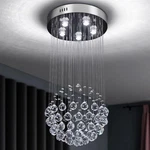 Clairdai 15.7" Modern Crystal Raindrop Chandelier, Small Round Flush Mount Ce.... Fixed Price $129.74.