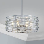 Saint Mossi Modern K9 Crystal Chandeliers, Drum Pedant Light Fixture For Livi.... Fixed Price $201.07.