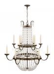 Visual Comfort Chc 1508SHS-SG Paris Flea Market 39" 12 Light Chandelier. Fixed Price $3599.00.