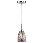 Woodbridge Lighting Venezia 1-LIGHT Glass Mini-pendant Nickel/multi-color. Fixed Price $68.35.