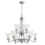 Quorum Aspen 9-LIGHT 27" Transitional Chandelier In Classic Nickel. Fixed Price $510.00.